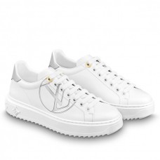 Louis Vuitton White/Silver Time Out Sneakers