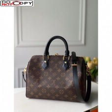 Louis Vuitton Speedy 25  Black Monogram Canvas Top Handle Bag M48285