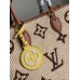 Louis Vuitton OnTheGo MM Bag In Raffia With Brown Leather M57707